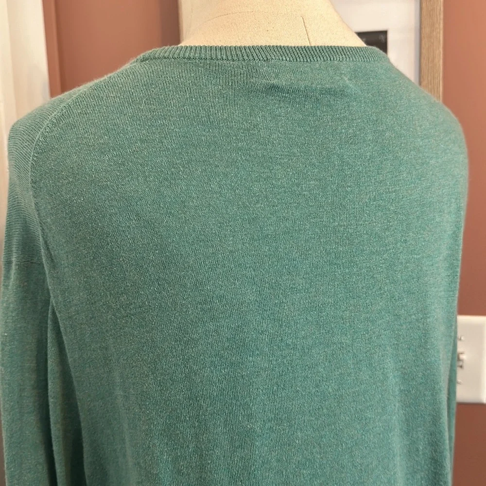 Polo Ralph Lauren Men’s turquoise cotton cashmere crewneck L long sleeve sweater - Picture 9 of 13